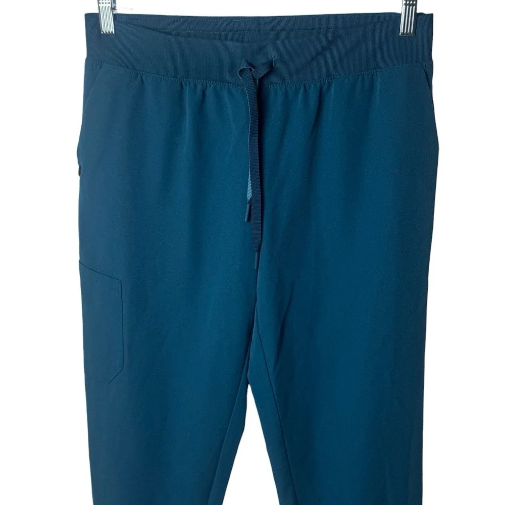 NEW Jaanuu Ultralast Scrub Jogger Pants Caribbean Blue Medical Career Comfort M